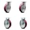 Service Caster 8 Inch Kingpinless Poly on Aluminum Wheel Swivel Caster Swivel 2 Rigid, 2PK SCC-KP30S820-PAR-2-R-2 - alternate 1